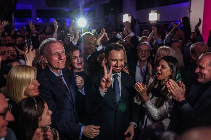 Aleksander Miszalski świętuje wyniki wyborów prezydenckich