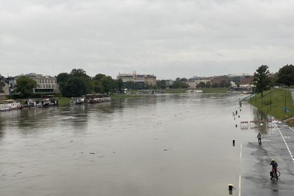 Bulwary wiślane w poniedziałek 16 września (fot. Krakow.pl)