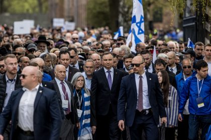 Andrzej Duda podczas Marszu Żywych w roku 2022