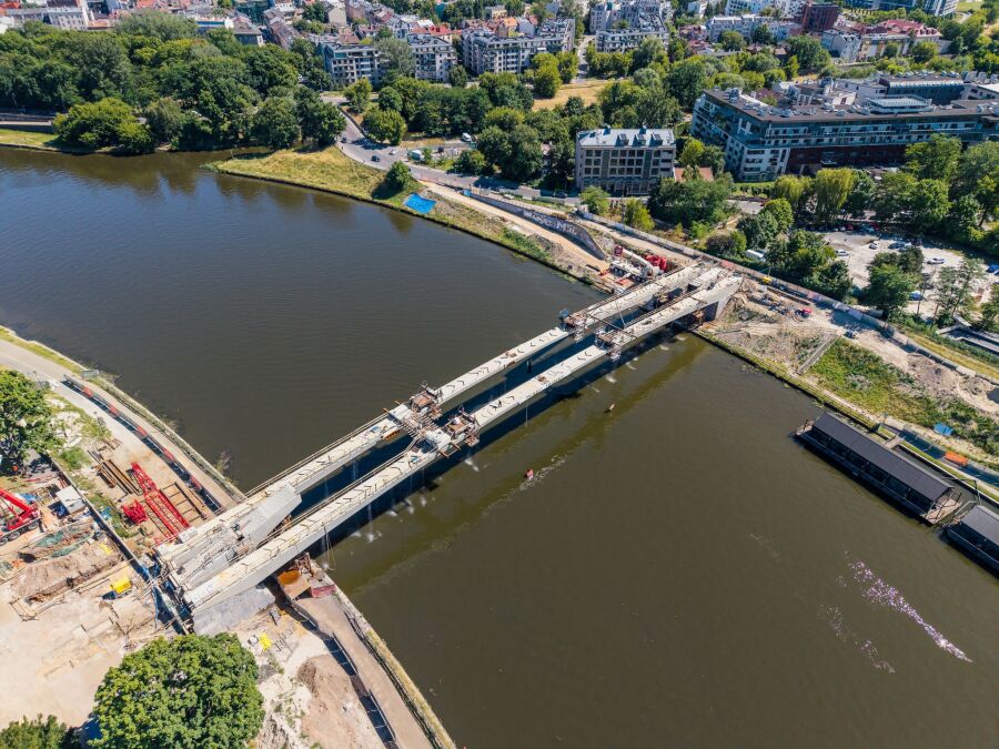 Budowa kładki Kazimierz-Ludwinów (fot. ZIM)