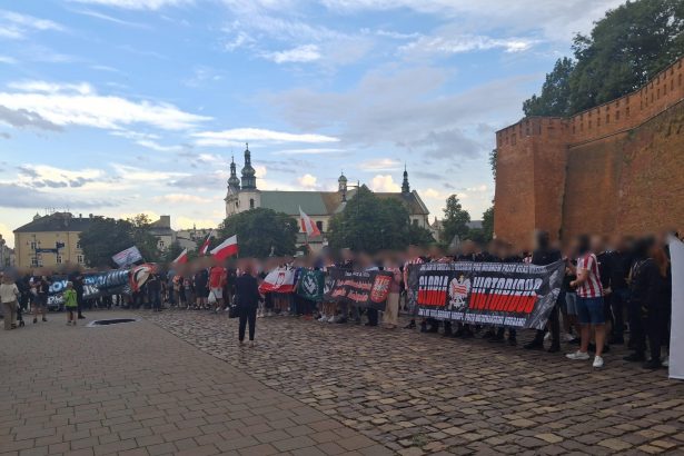 Marsz przeciwko nielegalnej imigracji (fot. Facebook / Narodowa Cracovia)