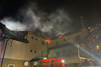 Pożar w Nowym Brzesku (fot. Patrol998-Małopolska)