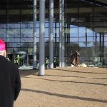 Arcybiskup Marek Jędraszewski na budowie Kampusu Uniwersytetu Papieskiego Jana Pawła II (fot. diecezja.pl)