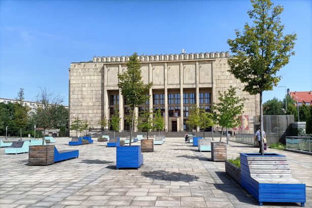 Plac przed Muzeum Narodowym (fot. Rozbetonujmy plac przed Muzeum Narodowym w Krakowie!)