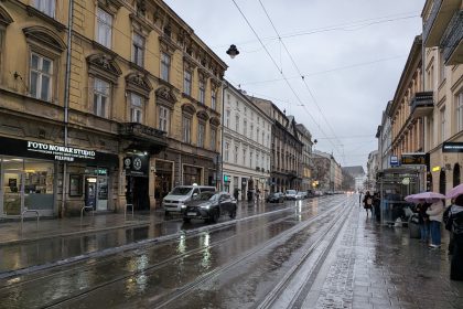 Starowiślna, deszcz