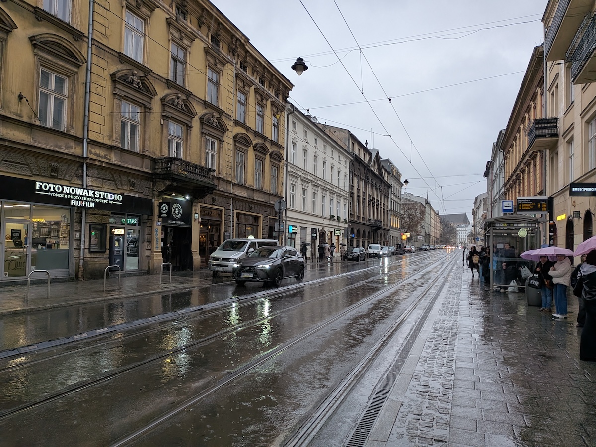 Starowiślna, deszcz