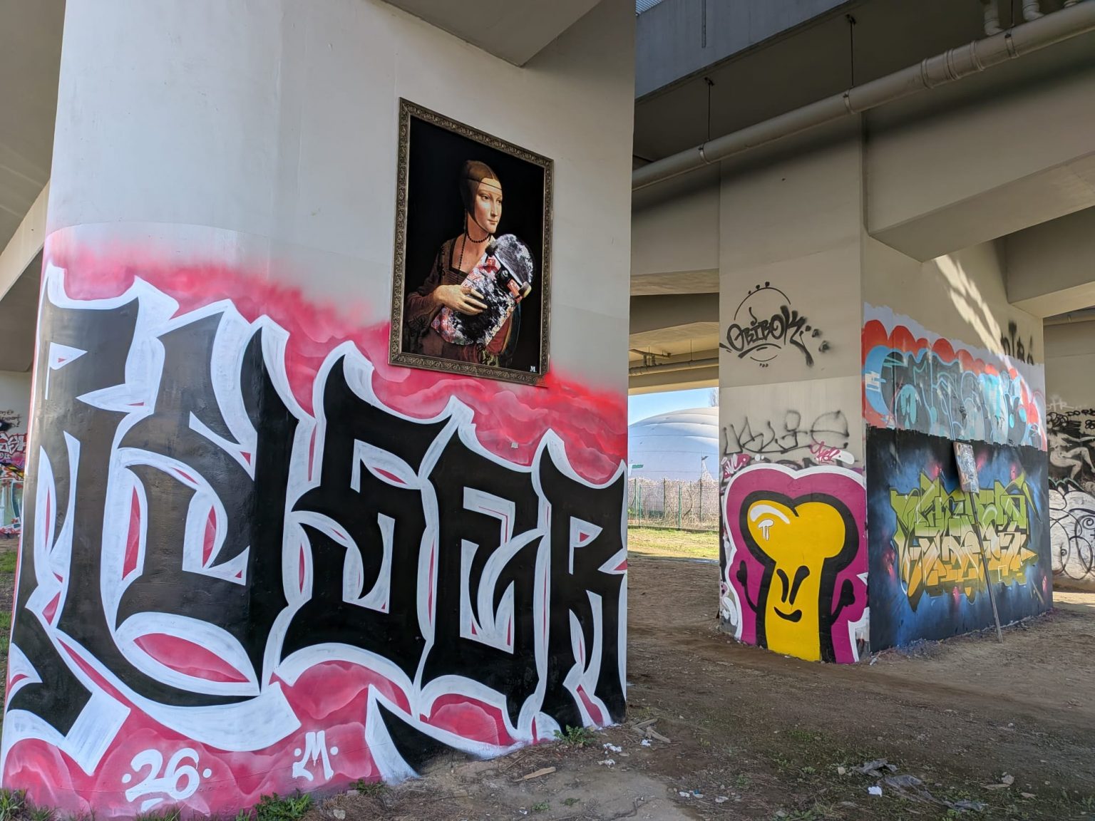 Mural "Dama z deskorolką"