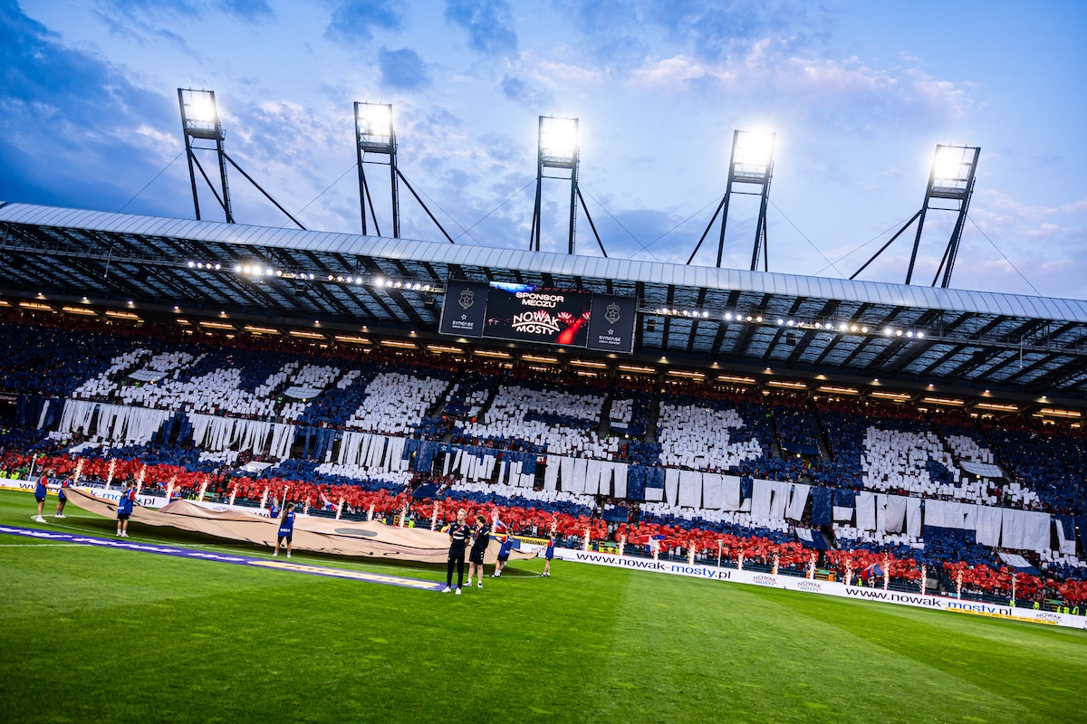 Kibice Wisły na meczu z GKS Katowice