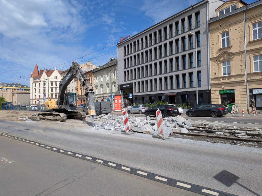 Remont ulicy Grzegórzeckiej