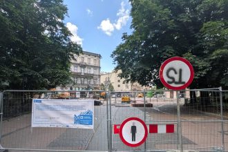 Remont węzła przy Bagateli