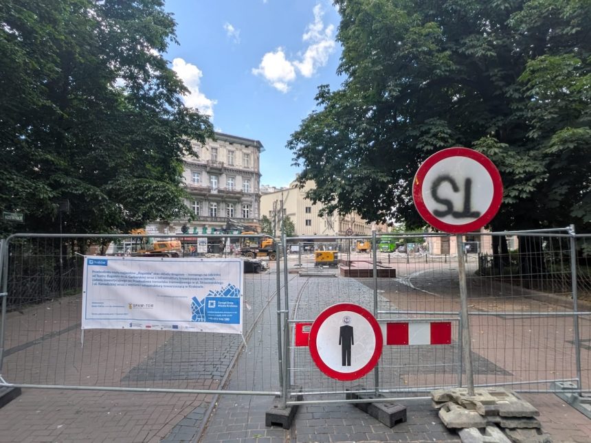 Remont węzła przy Bagateli