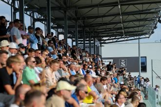 Kibice na meczu Wiślan Skawina